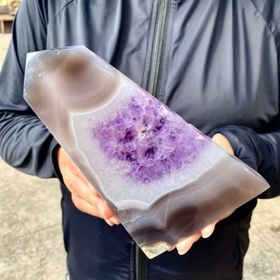 420G Natural and Beautiful Amethyst, Agate, Cave Crystals, Additional Gems-