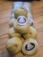 12 Balls Of Classic Elite Yarns Spotlight - 5702 (Yellow) Cotton Yarn 