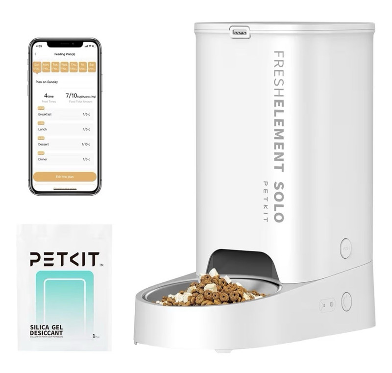PETKIT Fresh Element Solo Wi-Fi App Automatic Pet Feeder 3L 1 Bowl White