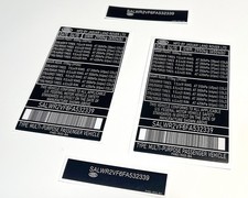 Automobile VIN ID Label Replacement Sticker – Car Identification Decal Set of 4