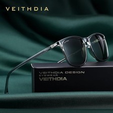 VEITHDIA Polarized Sunglasses UV400 Retro TR90 Frame Unisex Men Women Vintage Ey