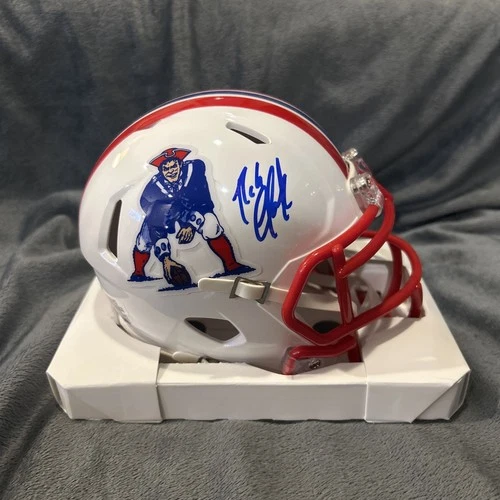Rob Gronkowski signed PATRIOTS Mini helmet. Throwback Gronk COA
