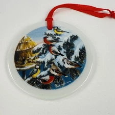 1990 Bergquist Imports Erik Forsman Design Tree Birds Chrismas Ornament 2.5” Vtg