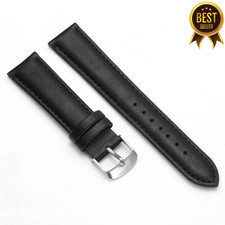 20mm 22mm PU Leather Watch Band Strap Replacement Men Women Brown Black
