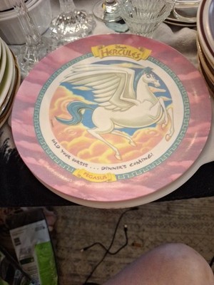 McDonald's Hercules Pegasus Melamine 9 1/2''Plate 1997 Disney Collectible- READ