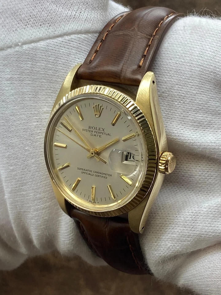 Rolex Oyster Perpetual Date 34mm 1503 Silver Dial Automatik Uhr - Bild 2 von 4
