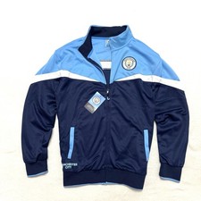 MANCHESTER CITY FC Sz M Medium Mens ZIP UP TRAINING Track JACKET SOCCER Official