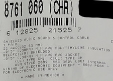 Belden 8761 22/1P Shielded Twist Pair Audio/Control/Instrumentation Cable /50ft