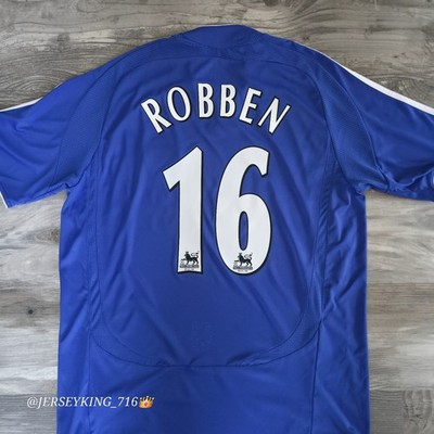Adidas Chelsea FC Arjen Robben #16 2006-2008 Home Blue Jersey EPL