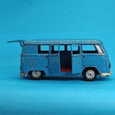 Vintage Gama 955 Vw Transporter Van T1 Blue W Germany Mini-mod 143 Opening Door