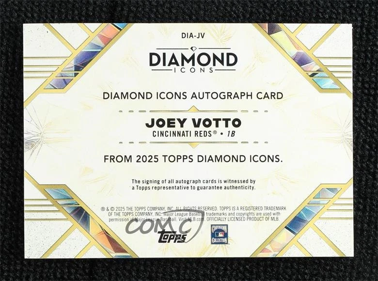 2025 Topps Diamond Icons Diamond Icons Auto 14/25 Joey Votto #DIA-JV - Image 2 of 3