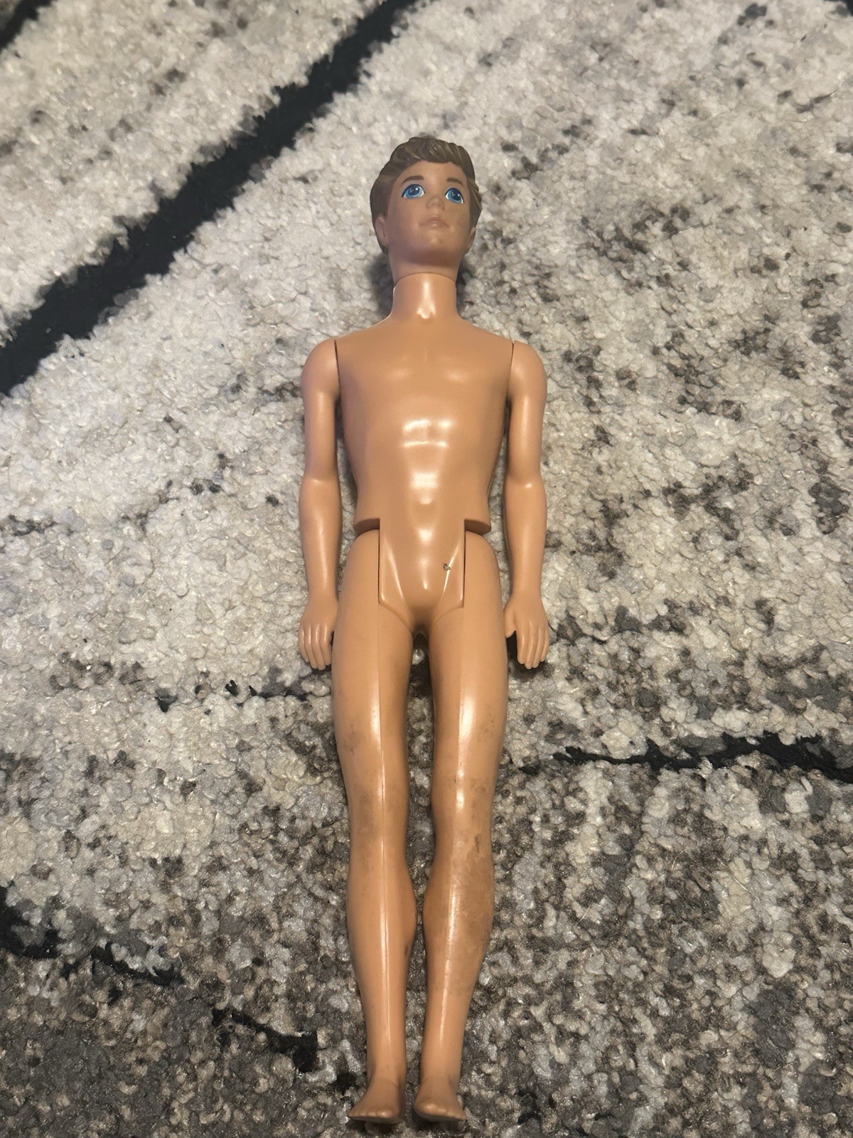Mattel Barbie Ken Doll 1983 Head 1968 Body Brown Molded Hair