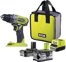 Ryobi R18PD2-242S Akku-Schlagbohrschrauber 18V ONE+ inkl. 2x Akku und Ladegerät
