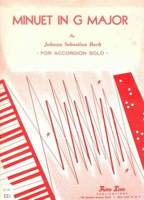 MINUET IN G MAJOR (J.S. BACH)  ACCORDION SOLO COMPOSITION MUSIC NOS