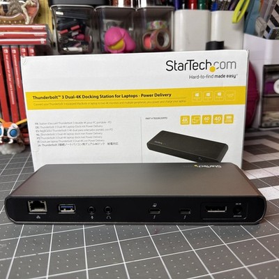 StarTech TB3DK2DPPD Thunderbolt 3 Dock DisplayPort Docking Station - Black/Gray