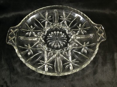 Vintage Anchor Hocking Cross and Olive Divided Relish Dish