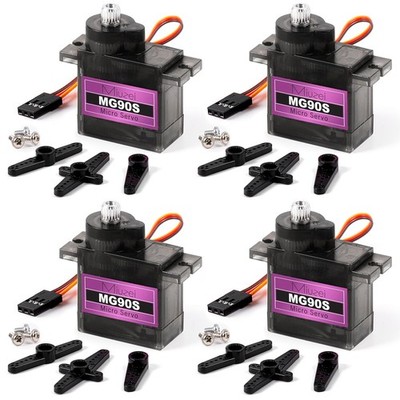 Miuzei MG90S 9G Micro Servo Motor Metal Geared Motor Kit for RC Car Robot Helico