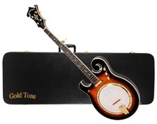 GOLD TONE EBM-5 Left-handed Electric 5-string F-style BANJO New W/Gold Tone Case