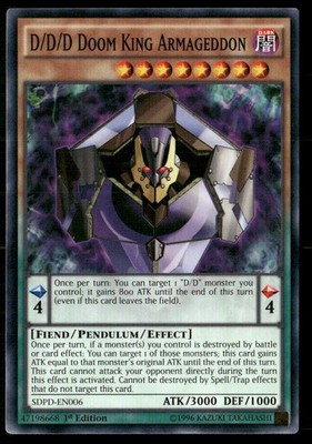 D/D/D Doom King Armageddon Structure Deck: Pendulum Domination SDPD-EN006 LP