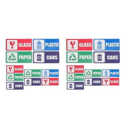 2 PCS Recycling-Etiketten Für Mülltonnen Sticker for Garbage Beschriftung