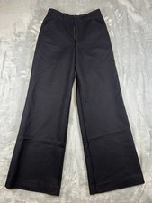 Vintage Naval Clothing Factory Wool Pants Mens 29 BlackWide Leg US Navy