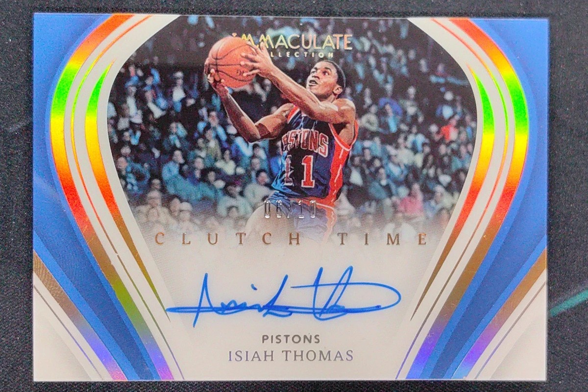 Isiah Thomas 2022-23 Panini Immaculate Clutch Time Signatures Gold