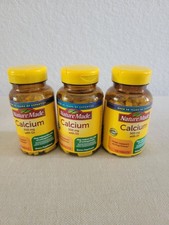 Nature Made Calcium with Vitamin D3 500 mg 130 Tabs LOT OF 3 Exp 2027 1A