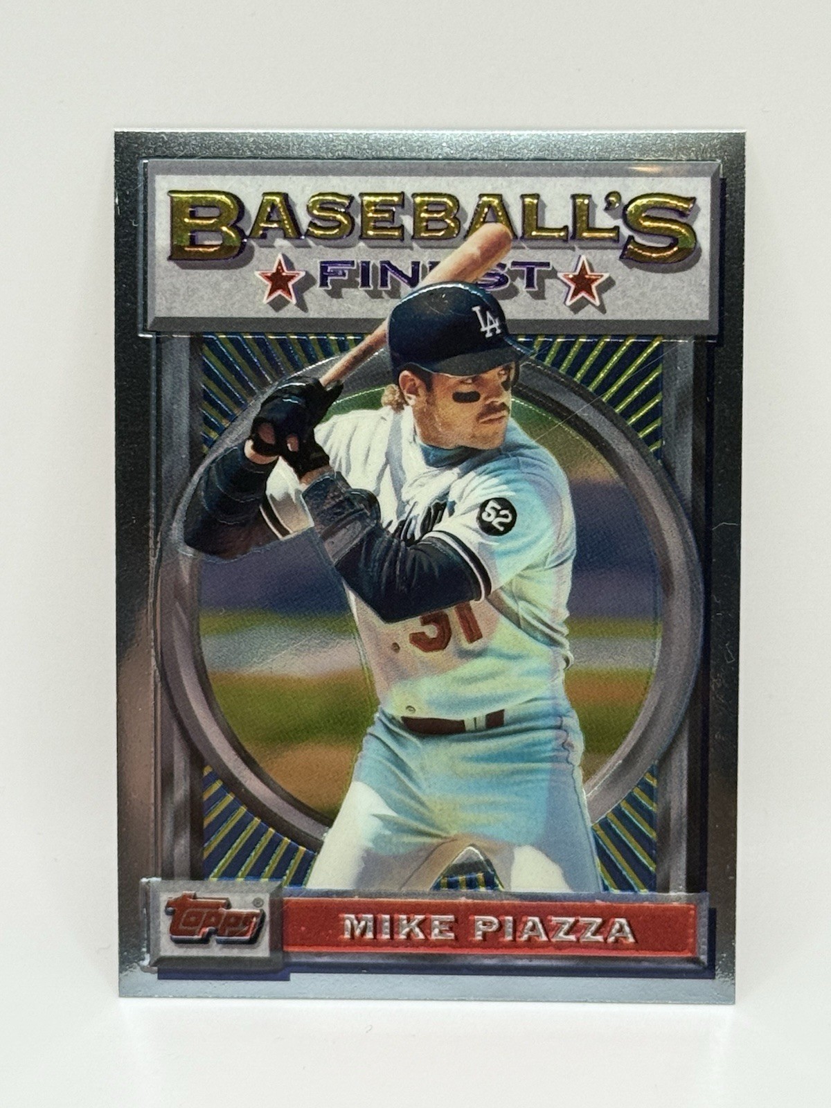 1993 FIRST 1st Topps Finest #199 Mike Piazza HOF RARE ICONIC ROOKIE RC CHROMIUM