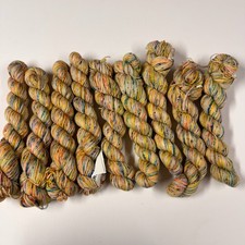 VTG KOIGU KPPPM YARN 11 Skeins - Gold Blue Green Cream 175 yds ea 100 Merino