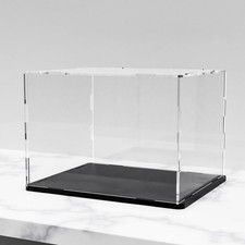 Clear Acrylic Display Case Assemble Countertop Box Cube Organizer Stand Dustp...