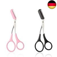 2 StüCk Augenbrauenschere Trimmer Schere Mit Kamm Zum KüRzen Der Augenbraue Und