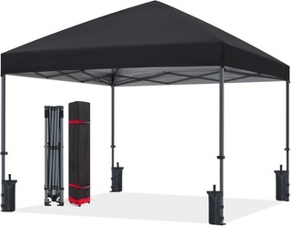 Pop Up Canopy Black 2.5m x 2.5m Pop Up Tent Roller Bag Garden Gazebo