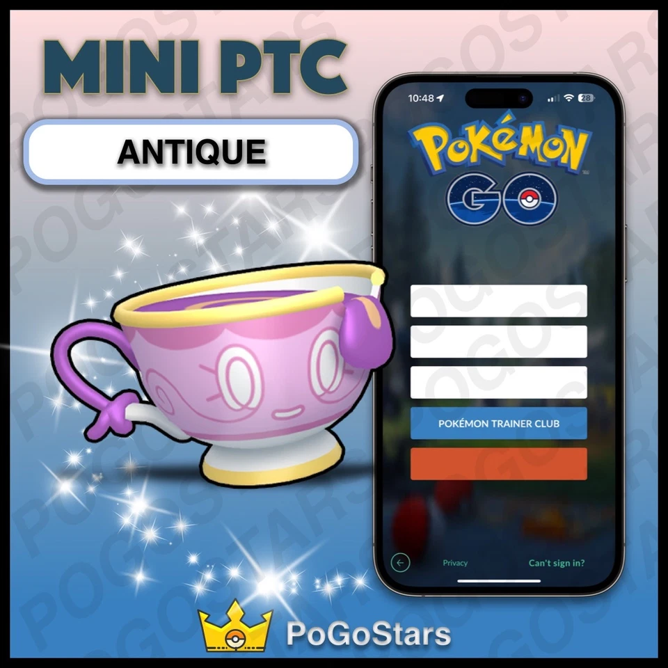Pokémon PTC GO - Shiny Sinistea Antique - 80K Stardust✨Beschreibung lesen✨