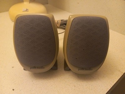 Polk Audio Computer Speakers Retro Wired Left & Right Desktop