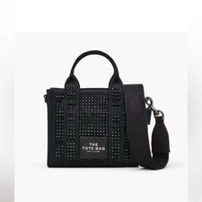 Marc Jacobs The MINI Crystal Canvas Tote bag BLACK