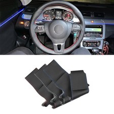 Schwarz Lenkrad Leder Abdeckung Für VW Golf 6 Jetta MK6 Passat B7 Tiguan Touran