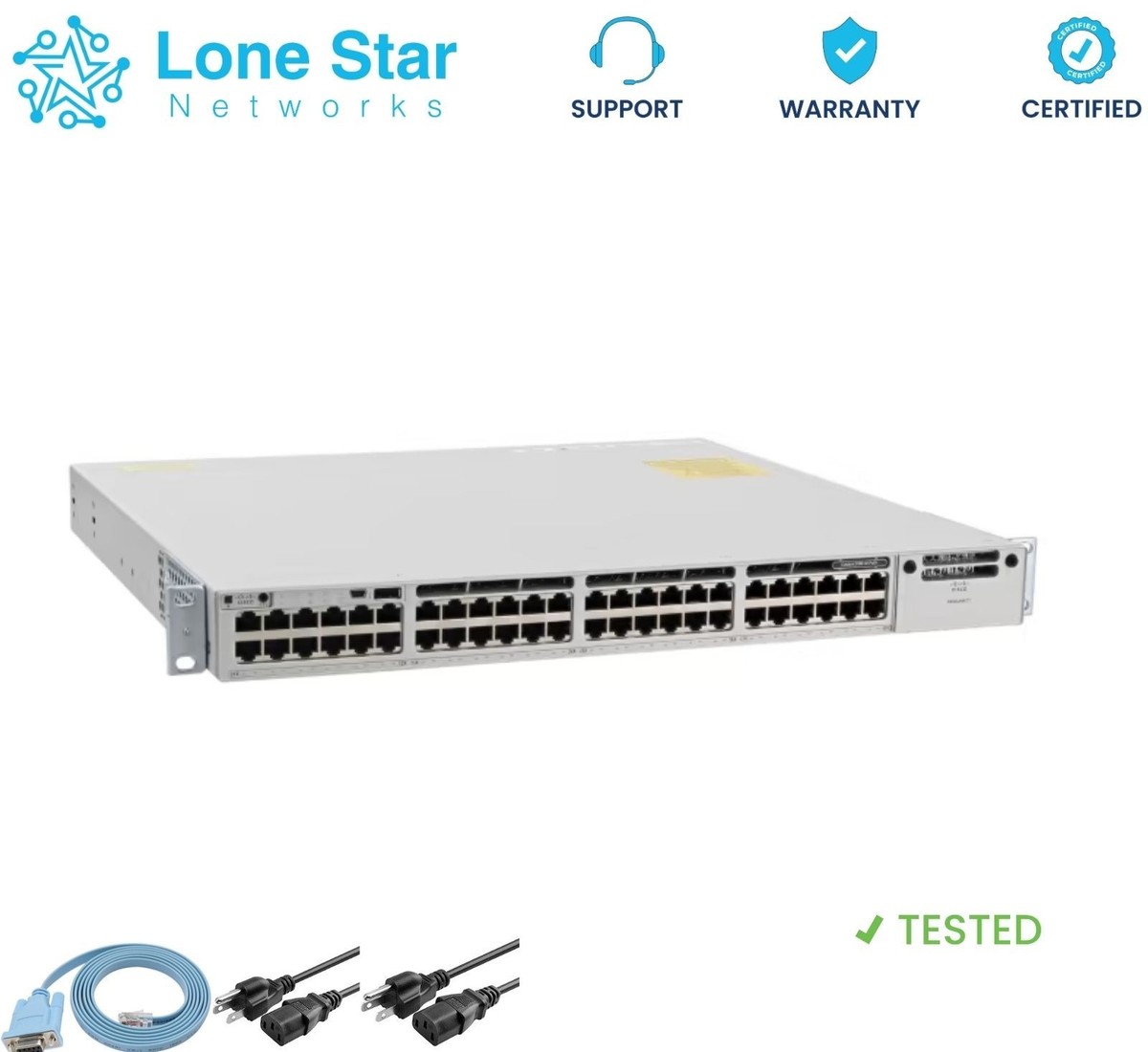 Cisco C9300-48P-A Catalyst 9300 48-port PoE+, Network Adv w/ 1x