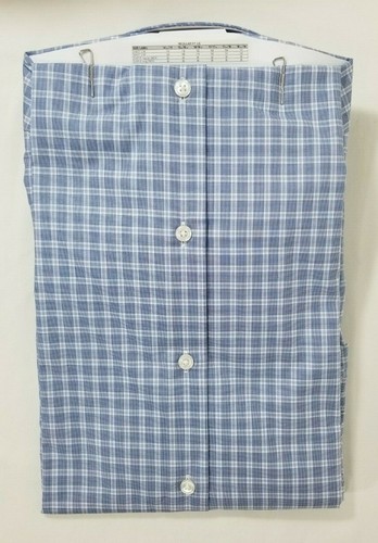 HUGO BOSS ENZO BLACKLABEL DRESS SHIRT REGULAR FIT POINT COLLAR CHECKED BLUE -NWT - Picture 7 of 10