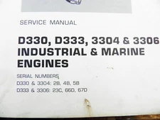 CAT Caterpillar D330 D333 3304 3306 INDUSTRIAL AN MARINE ENGINE SERVICE MANUAL