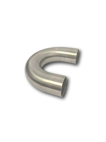EXHAUST PIPE MANDREL BEND STAINLESS STEEL (316) 1 1/2" 180 DEGREE SHORT LEG - Picture 2 of 8