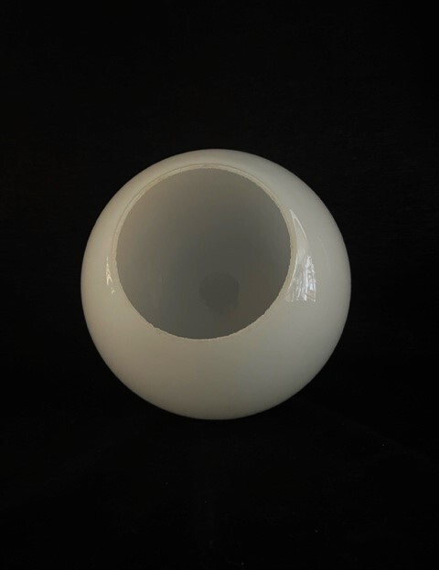 Lampada in vetro bianco / trasparente a spirale / design a pois E14 Paralume di ricambio in
