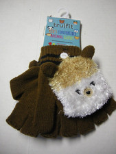 Children's Critter Convertible Knit Magic Gloves W/Pop Out Features, One Size