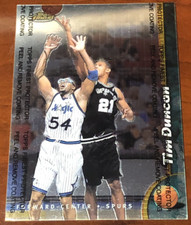 1998-99 Topps Finest Tim Duncan 12 Oversized Jumbo Card Box Topper w/ Coating
