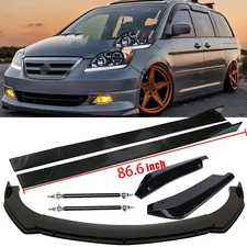 For Honda Odyssey Van Side Skirt Front & Rear Bumper Lip Spoiler Splitter Glossy
