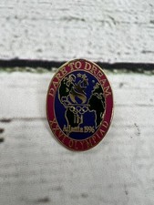 Vintage 1996 Atlanta Olympic Games XXVI Olympiad Dare To Dream World Map Pin