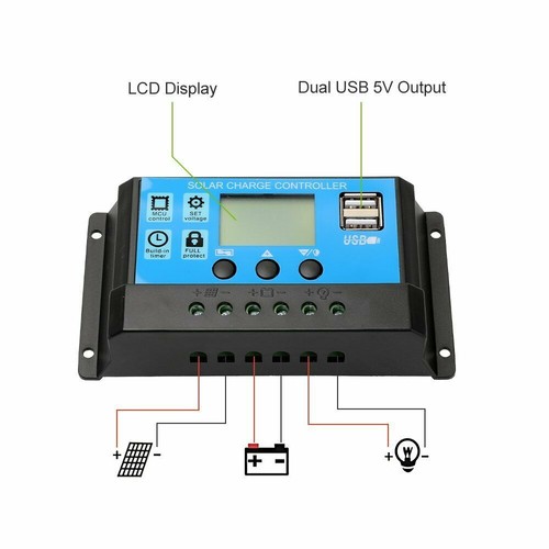 100W Solar Panel Kit 12Volt Battery Charger 60A Controller Caravan Boat Outdoor - Picture 11 of 12