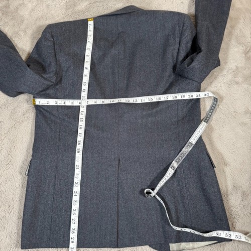 Vtg Johnny Carson Man in Wool Business Suit 3Piece Blue/Gray Windowpane Sz M 40R - 第 13/24 張圖片