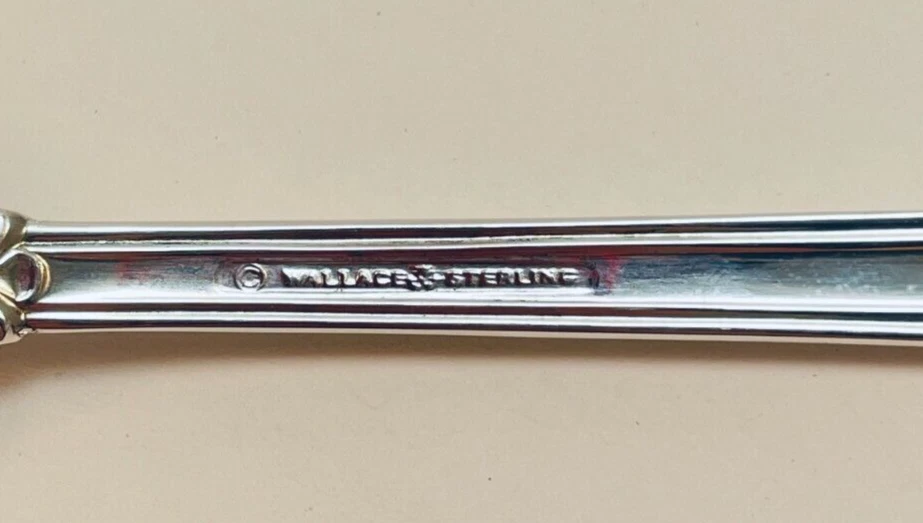 Cuchara de postre sopa ovalada de plata esterlina Wallace French Regency - 7" - Juego de 4 Foto 3 de 3