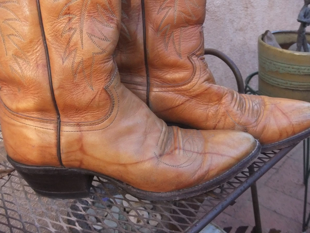 Justin tan western boots women s size 6d factory distressed