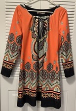 Aryeh Anthropologie Womens L Caught You Looking Abstract Long Sleeve Dress